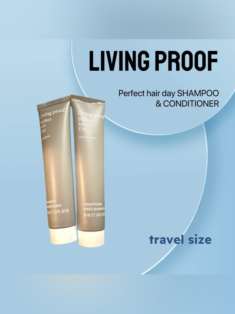 🇺🇸🆕NWOB LIViNG PROOF |TRAVEL| Haircare Perfect hair Day shampoo & conditionner